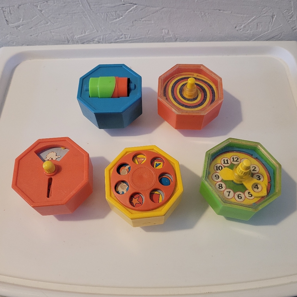 Set of 5 Shelcore Replacement Toys Action Stacks Vintage 1981 Collectible Baby